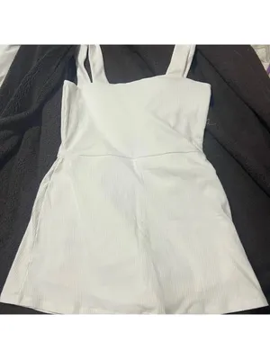 Victoria's Secret Pink White Ribbed Mini Dress XL thumbnail 3