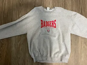 Vintage looking embroidered wisconsin crewneck thumbnail 2