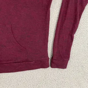 Brandy Melville Robin Hoodie Women OS Maroon Lightweight Pullover‎ thumbnail 2