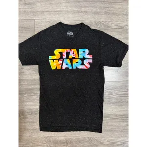 Star Wars Fifth Sun Womens Tee Small Charcoal Heather Rainbow Tie Dye Logo thumbnail 9