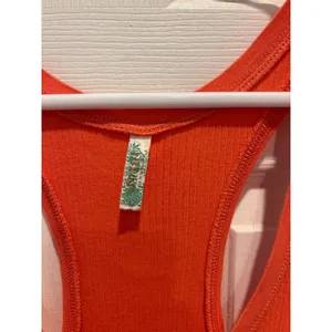 VTG Old Navy Womens Pink‎ Orange Ribbed Henley Racerback Tank Top Size Large thumbnail 3