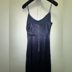 Alice + Olivia Dion Ruched Midi Slip Dress Navy Size 4 thumbnail 6