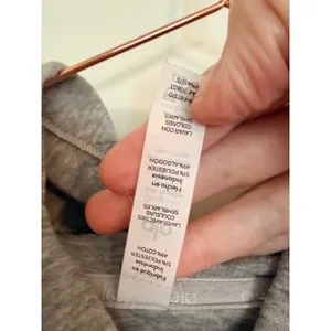 Alo Yoga Hoodie Womens Large Grey Quilted‎ Arena Cropped Pullover Sweatshirt thumbnail 8