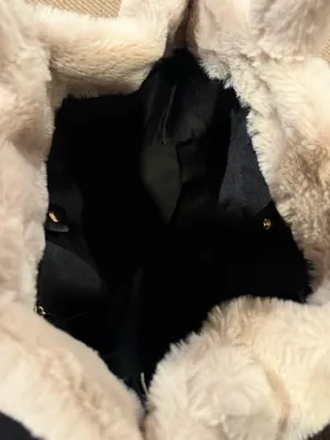 Boutique Fuzzy Bag Tan thumbnail 2