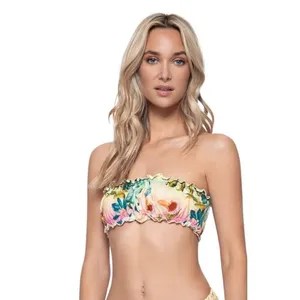 New. Pilyq/PQ oasis ruched reversible bikini. L-top/M-bottom. Retails $156 thumbnail 5