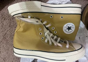Sand colored high top converse  thumbnail 2