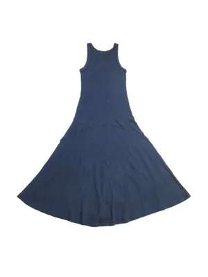 NWT Polo Ralph Lauren Waffle Knit Maxi in Medieval Blue Thermal Tank Dress XL thumbnail 7
