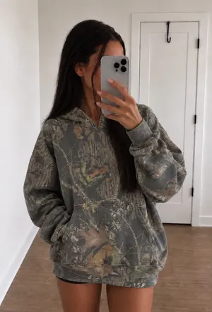 RedHead Oversized Woodland Camo Pullover Hoodie thumbnail 1