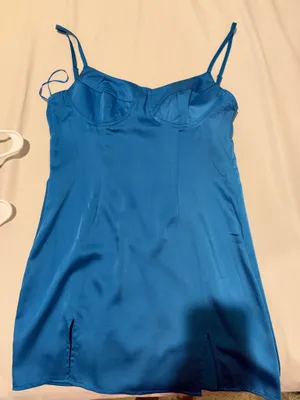 Sky to the moon satin mini dress thumbnail 1