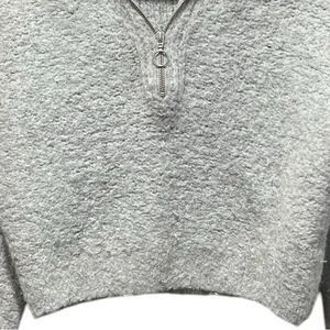 Aritzia Wilfred‎ Gwyneth Alpaca Wool Crop Quarter Zip Sweater O Ring Size XXS thumbnail 8
