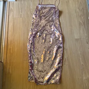 Sequin Pink Dress thumbnail 3