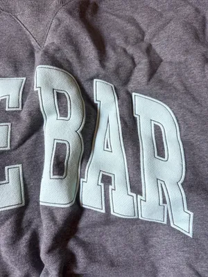 The Bar Heather Gray Crewneck with Mint Block Logo thumbnail 2