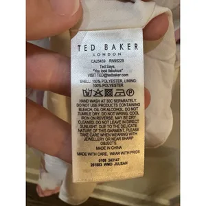 Ted Baker Dress Juleah Ruched Sleeve Dress Size 2 US Size 6 Watercolor Pastel thumbnail 7