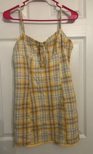 Cute plaid dress size medium thumbnail 1
