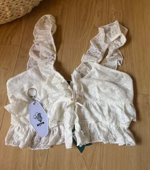 Syrn extra frill top & Key chain White thumbnail 1
