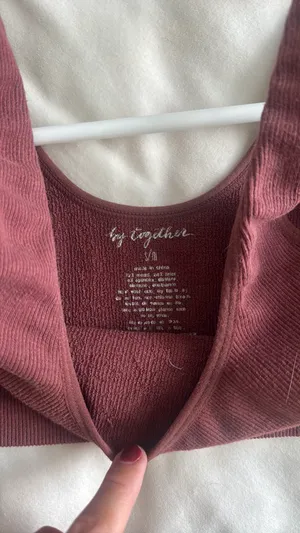 By Together Maroon crop top thumbnail 3