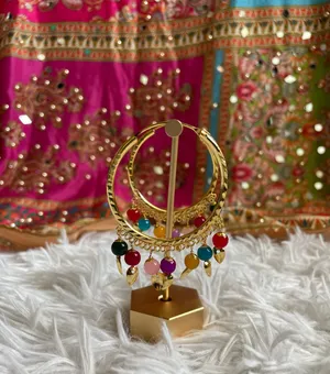 Golden Hoop Earrings Gold thumbnail 11