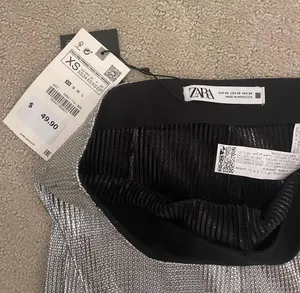 ZARA Metallic Flared Pants thumbnail 4