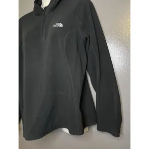 The North Face Pullover Womens Large Black Polartec Fleece 1/4 Zip Top thumbnail 4