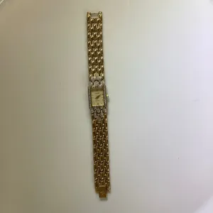 Vintage ELGIN Gold Tone & Rhinestones Bracelet Watch thumbnail 7