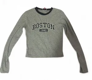 Edikted Long Sleeve Top Boston Graphic  thumbnail 1