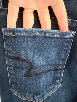 American Eagle Hi-Rise Jegging Dark Wash Stretch Skinny Jeans 12 Long thumbnail 5