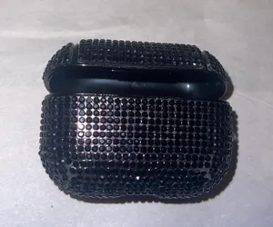 AirPods Pro Hardshell Case in black rhinestone/ New in Box thumbnail 1