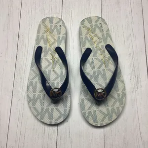 Michael Kors Navy And White Flip Flops Sandals Size 8 thumbnail 3
