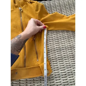 Ivonne Faux Suede Moto Biker‎ Jacket 6 maximalist layered boho grunge rocker thumbnail 14