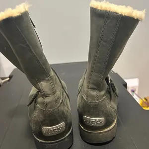 UGG Charcoal Boots with Shearling Trim thumbnail 10