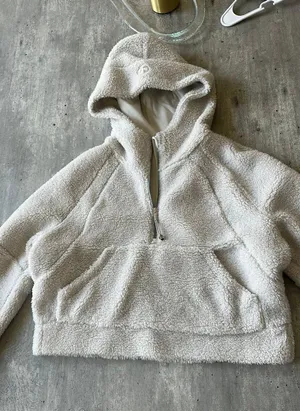 Lululemon Scuba Half-Zip Oversized XS/S Hoodie off white fleece thumbnail 4