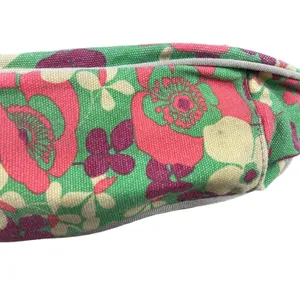 Levi’s Green Floral 70s Inspired Retro Groovy Bright Color Top Handle Bag Purse thumbnail 7