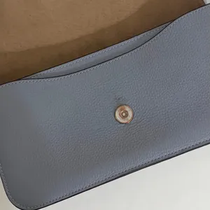 COACH Morgan CL461 Grey Mist Pebble Leather Shoulder Bag Silver Hardware thumbnail 8