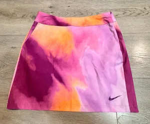 Nike Golf Womens Tie Dye Athletic Skirt Size‎ 4 Small Dri-Fit Purple Orange thumbnail 1