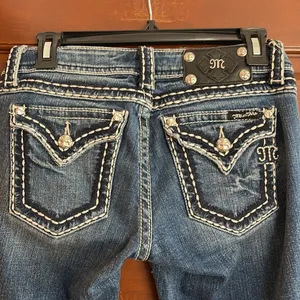 Miss Me Blue Boot Cut Jeans with Classic Fading thumbnail 4