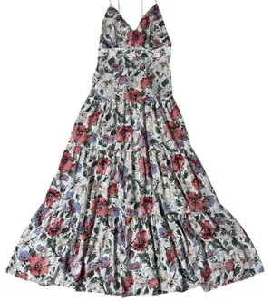 Floral Maxi Dress with Rope Straps and tie in the back; size medium thumbnail 1