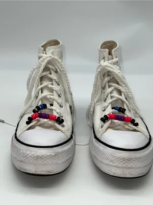 Converse Women's Chuck Taylor All Star Lift Hi White Canvas Sneaker-Size 10 thumbnail 5
