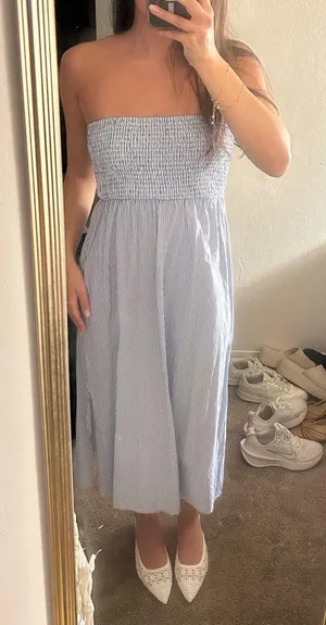 Strapless Summer dress Blue thumbnail 1