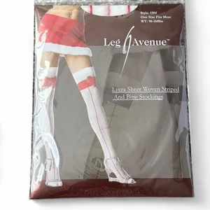 Leg Avenue Bow Christmas Thigh Highs thumbnail 2