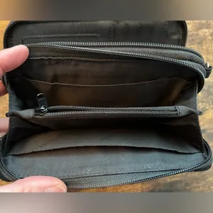 Vera Bradley | black microfiber women’s wallet. thumbnail 5