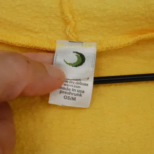 Banzai Hoodie Womens S/M Zip Up Yellow Raglan Sleeve Cotton USA Good thumbnail 2