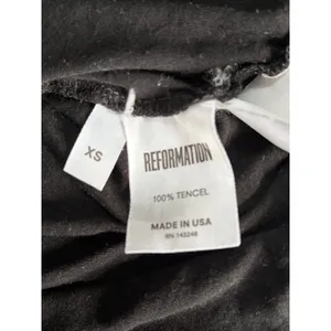 Reformation Black Muscle Tank Top 100% Tencel XS Sleeveless‎ Crew Made in USA thumbnail 5