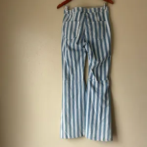 Buddy Love Blue and White Jojo High Waist Stripe Flare Jeans Size 28 thumbnail 9