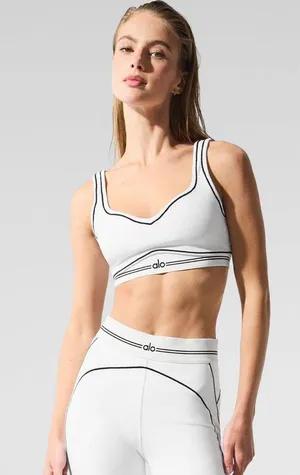 Alo Set Yoga Airbrush Heart Throb leggings and bra thumbnail 1