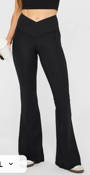 Fabletics Oasis PureLuxe High-Waisted Crossover Flare Leggings Size XL thumbnail 1