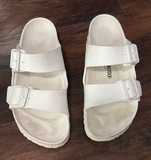 White Birkenstock Sandals thumbnail 1