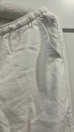 Hollister White Linen Pants thumbnail 2