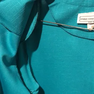 Pablo Collection Vintage Art Deco Teal Suit Jacket thumbnail 9
