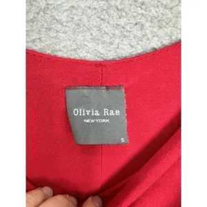 Olivia Rae midi sundress‎ womens small red sleeveless high waist blouson beach thumbnail 7