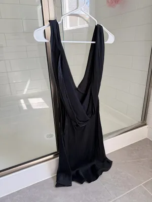 Nadia Satin Mini Dress Cowl Back Meshki thumbnail 4